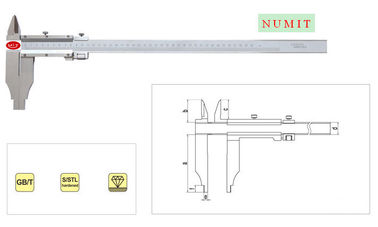0mm – 500mm Edelstahl-Noniustasterzirkel mit Spitzen-Art und Standardkiefern