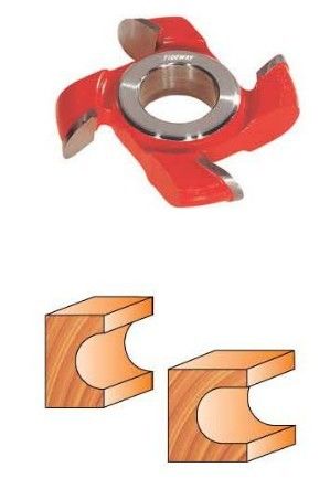 4 Zähne TCT Cove - Feld Hartmetall Former Fräser für Holz-profile machen